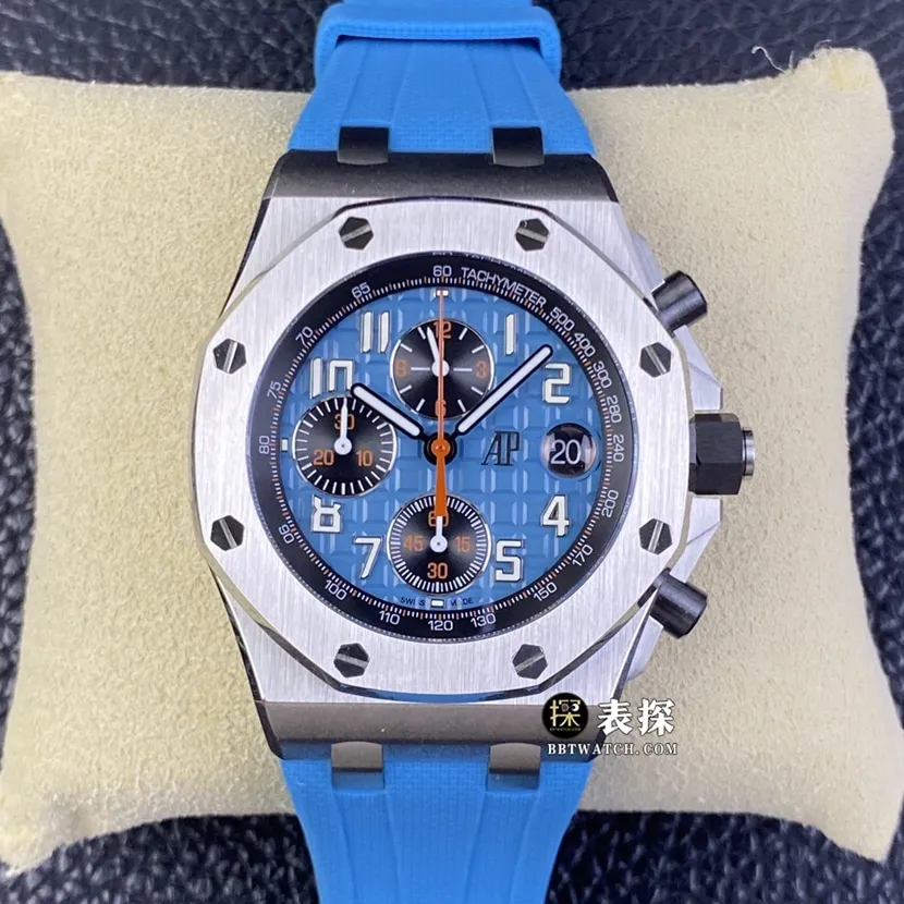 APF factory Audemars PiguetRoyal Oak offshore type 26238super watch men's blue dial rubber model pictures and prices clasplive photos
