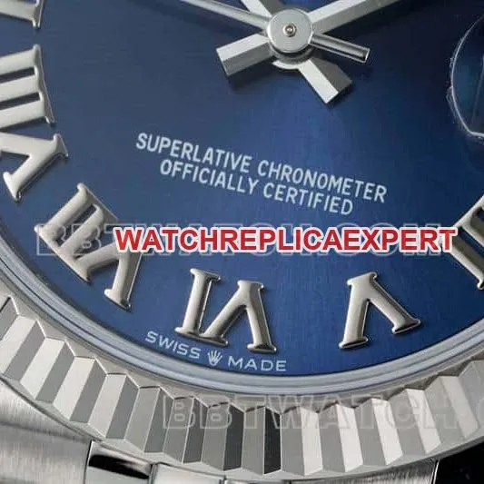 ARF FactoryRolex log super cloneblue dial Roman numerals 31mm five grid link 278274side live photo