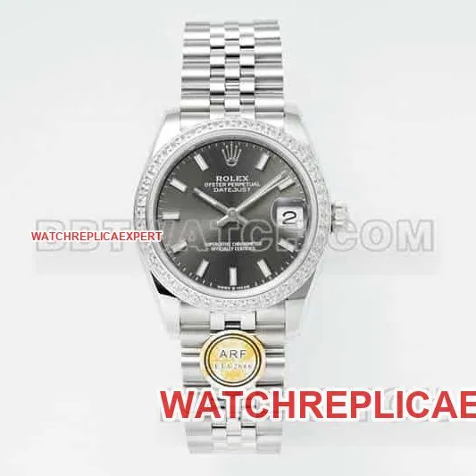 ARF FactoryRolex log 1:1super cloneblack dialdiamond bezel31mm five grid link 278289caseback live photo