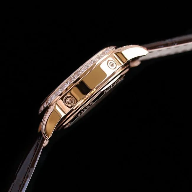 PFF factory Patek Philippetop-tier watch super complex function chronograph series men's white dial brown belt watch movement picture