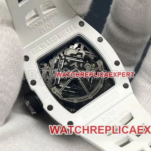 collectible watch Richard MilleRM30-01 white ceramicbraceletlive photos