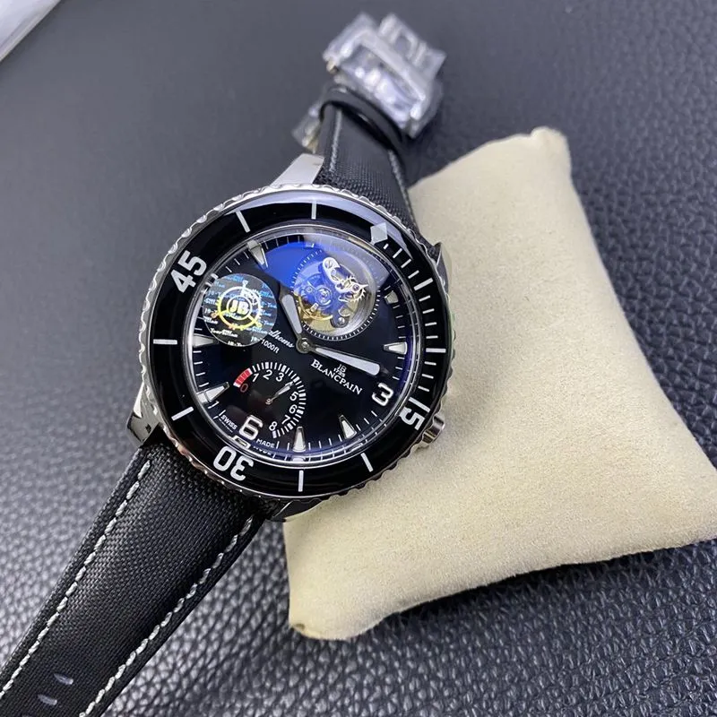 Blancpain Fifty Fathoms Series Ultimate Edition Genuine Tourbillon Men's Watch Watch Side View