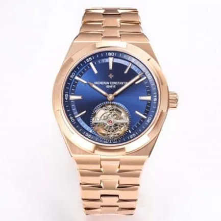 top-tiersuper cloneBBRVacheron Constantinrose goldblue dial tourbillonmovement figure