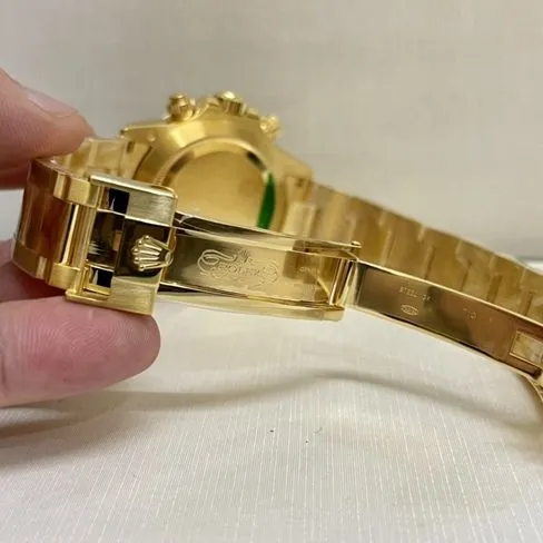 top-tier watch Rolex men's green dial gold steel bracelet green gold mechanical watch front view