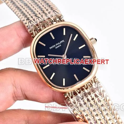 Patek Philippetop-tier watchGOLDEN ELLIPSEblack dialrose gold5738clasplive photos