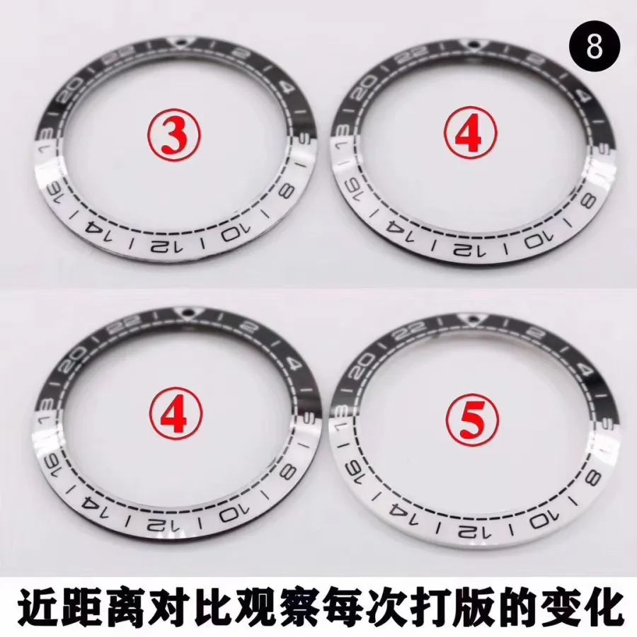 VSOmegaSeamaster600GMT black and white ceramic bezel production process difficulty detail shots