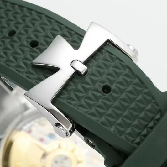 Vacheron Constantintop-tier watch green dial Zonghengsihai V3 upgraded version 41mmrubber strap white steel 1