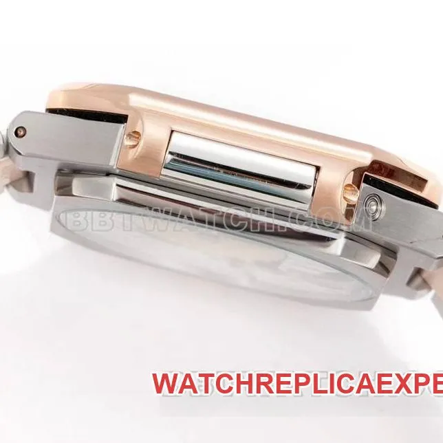 Patek Philippetop-tier watch 3k factory 45mm black blue dial240psmovement gold steel bracelet model 5822front live photo