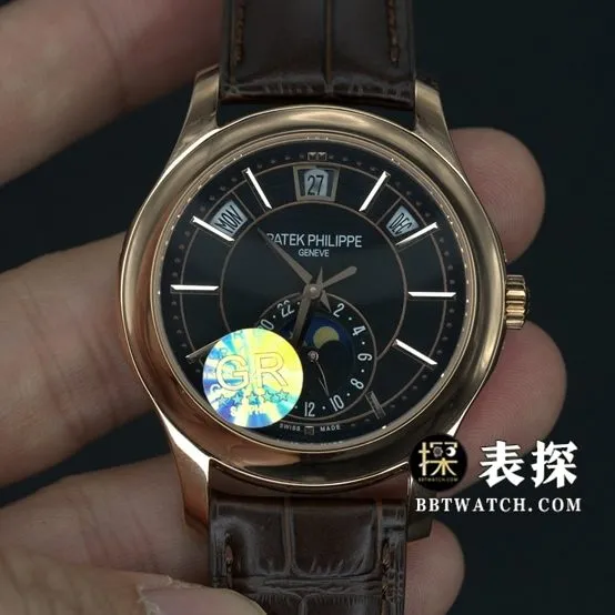 GR factory Patek Philippe complex function timepiece watch men's black dialleather strap model pictures and prices overall live photos