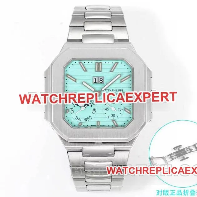 Patek Philippe watch 3k factory 45mmblue dial240psmovementsteel bracelet model 5822front live photo