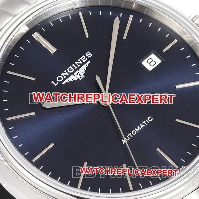 Longines watch XC factory elegant 40mm blue dialL888mechanical movementsteel bracelet model front live photo