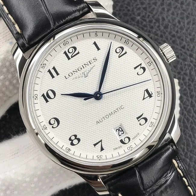 KL Factory Top Longines Master Collection L2.628.4.78.6 Men's White Dial Black Strap Automatic Mechanical Watch Leather Strap Photo