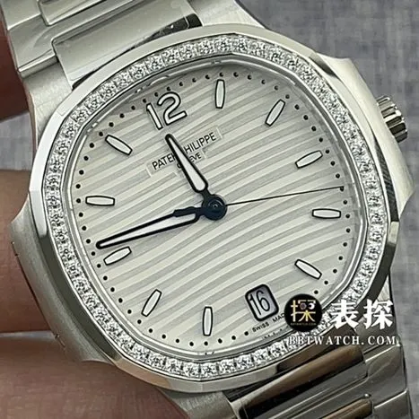 3K FactoryPatek Philippe sporty and elegant 7118super watch ladies white dial diamond steel bracelet model picture and price side live photo