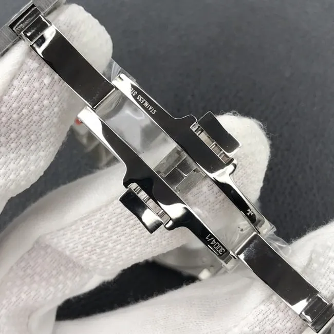 8F factory top-tier watch Vacheron Constantin men's black dialsteel bracelet all over the world automatic movement watch back cover picture