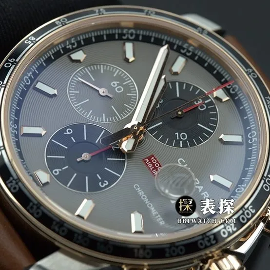 V7 factory Chopard1:1super watch men's dark gray panda plate rubber model picture and price front live photo