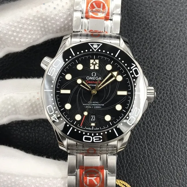 OR factory top-tier replicaOmega42mmSeamaster300m steel bracelet mechanical watch clasp picture