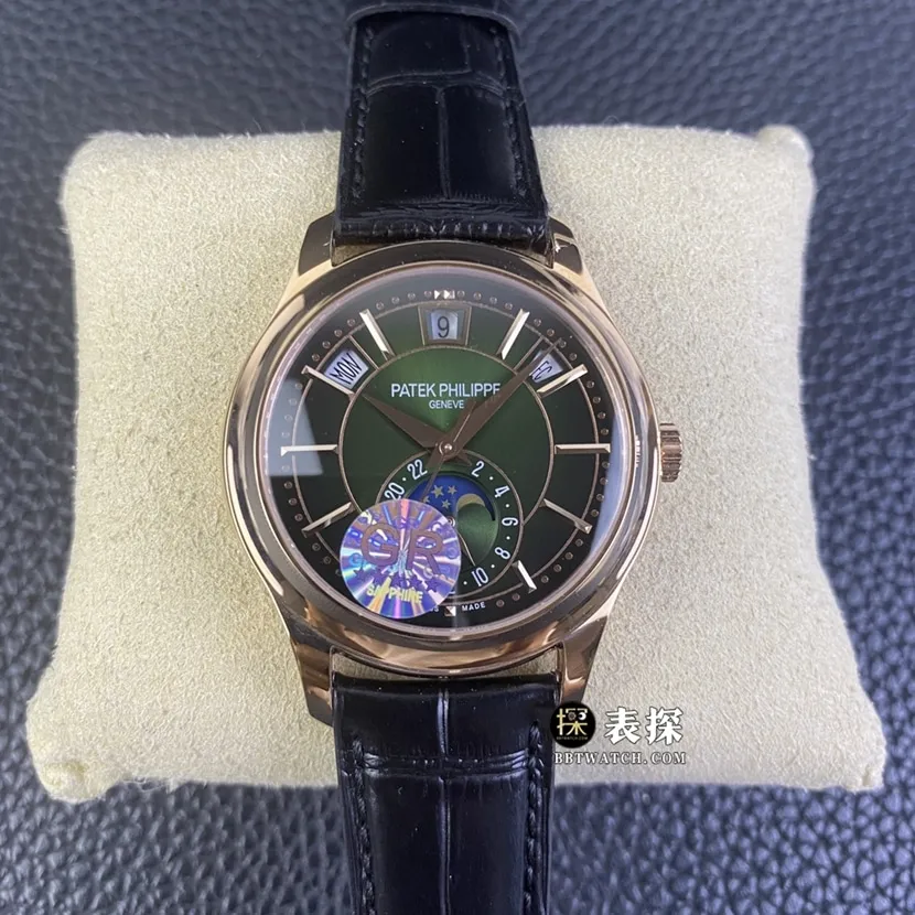 GR factory Patek Philippe complication timepiece 5205R-0111:1super watch men's olive green dialleather strap model pictures and prices side live photo