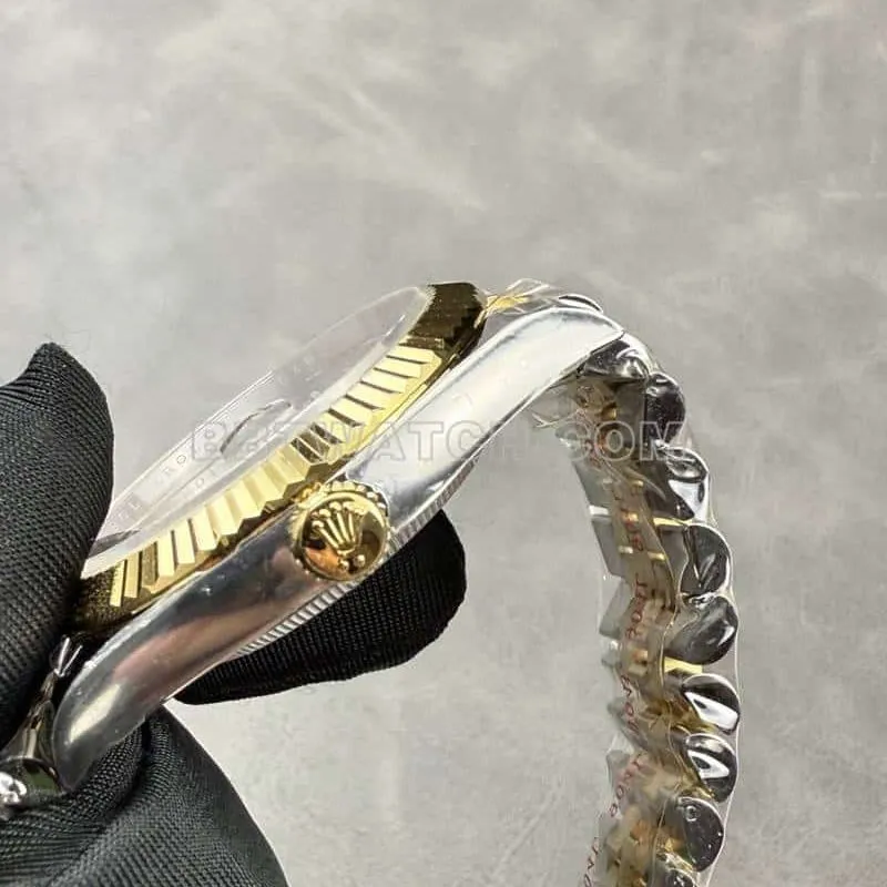ARF factory Rolex Logbook super A dark gray disk 41mm intermediate gold five rows of links 126333 back actual picture