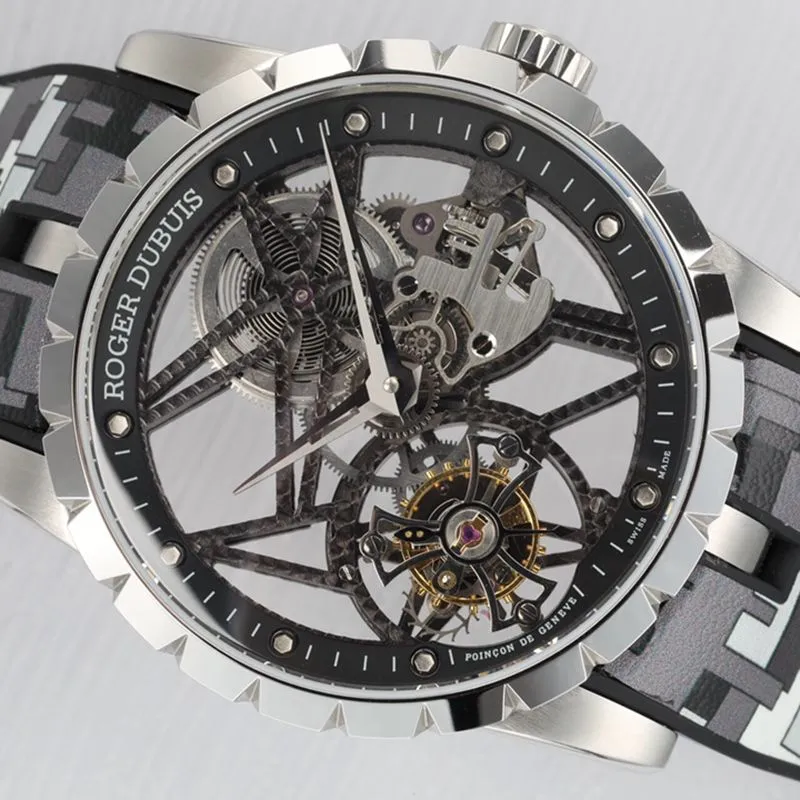 Roger Dubuis top quality imitation watches EXCALIBUR King Series Men's Tourbillon watch movement diagram