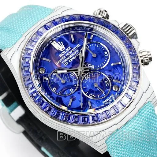 watch DaytonaTW factory Rolex deep blue dialdiamond bezel carbon fiber case front live photo