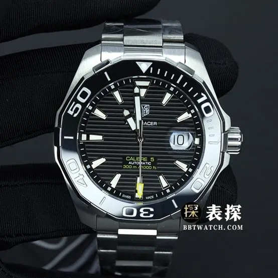 TAG Heuer Aquaracer top-tier watch men's black dialsteel bracelet pictures and prices front live photo