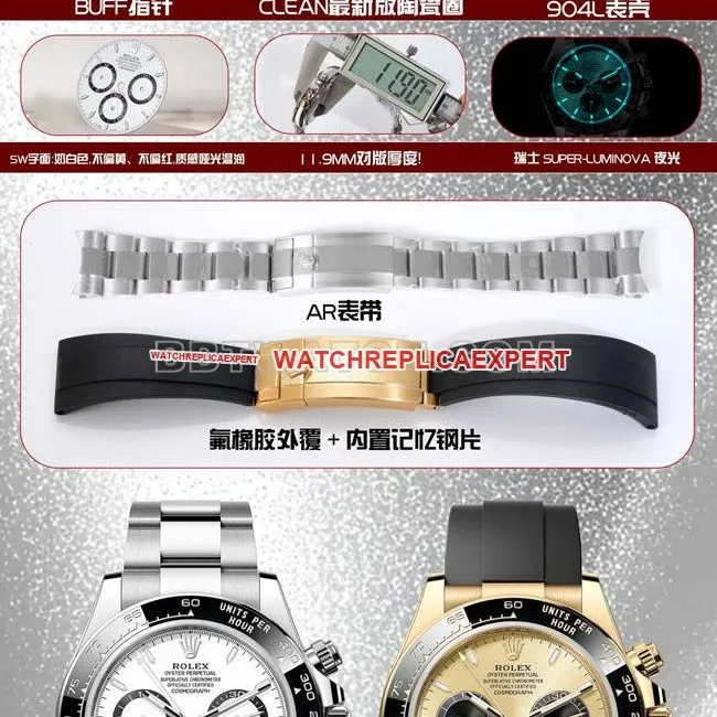 collectible watch DaytonaJF factory Rolex gold plate yellow gold case 4131 mechanical rubber braceletfront live photo