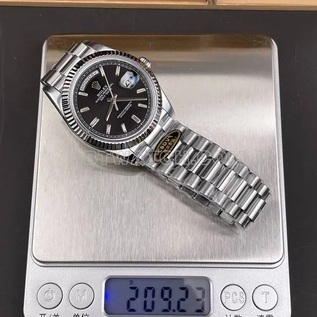 top-tier watch CBD factory Day-DateRolex3255 mechanical black dial40mm weight live photos