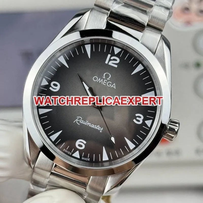 Omegatop-tier watch Seamaster gray plate 38mm steel bracelet caseback live photo