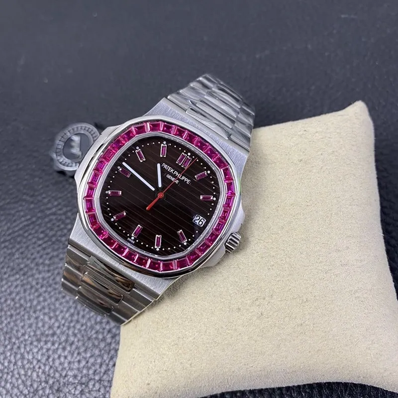Patek Philippe Sports Elegant Series 5711/112p Ruby Model Modified Front View