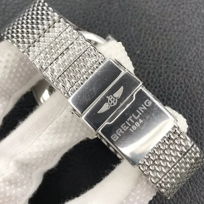Breitlingtop-tier watch men's white dialsteel bracelet classic aviation chronographA13322chronograph watch movement picture
