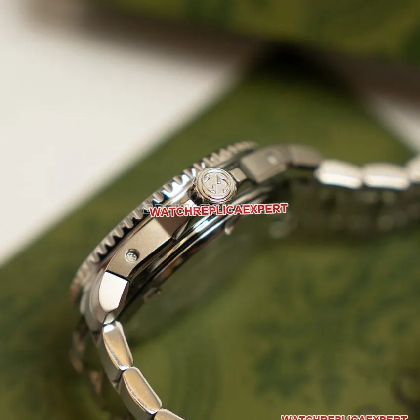 Gucci super clone2024 new black dialsteel bracelet model YA136353clasplive photos