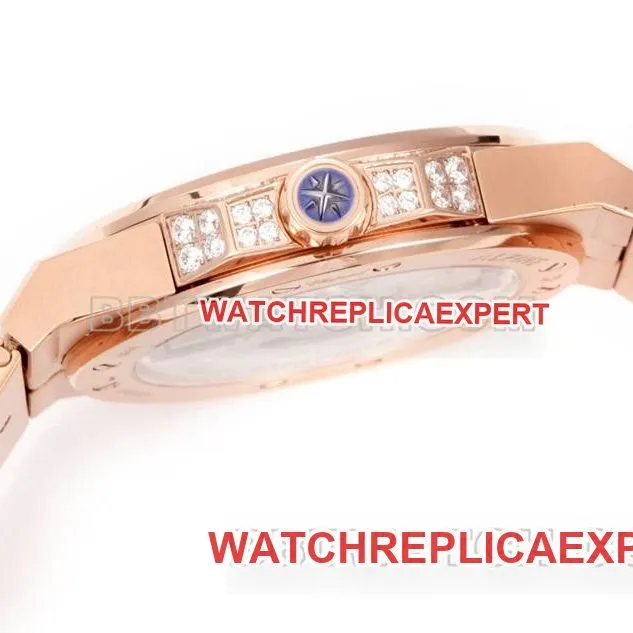 Chopard's collectible watch GH factory Xueshan Aoyi 41mm pavé diamond rose goldsteel bracelet model front live photo
