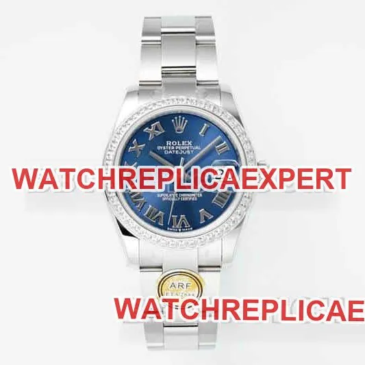 ARF FactoryRolex log top-tier replicablue dialdiamond bezel Roman numerals 31mm three grid link 278384braceletlive photos
