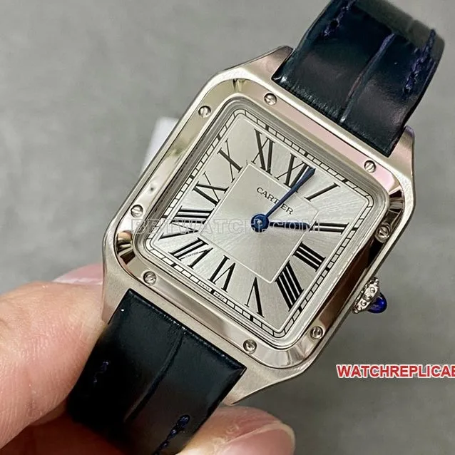 F1 factory Cartier Santos super A silver plate small WSSA0023 front real picture