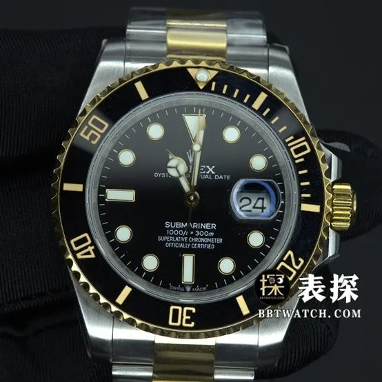 Factory C Rolex Submariner watch men's gold Submariner steel bracelet model pictures and price weight live photos