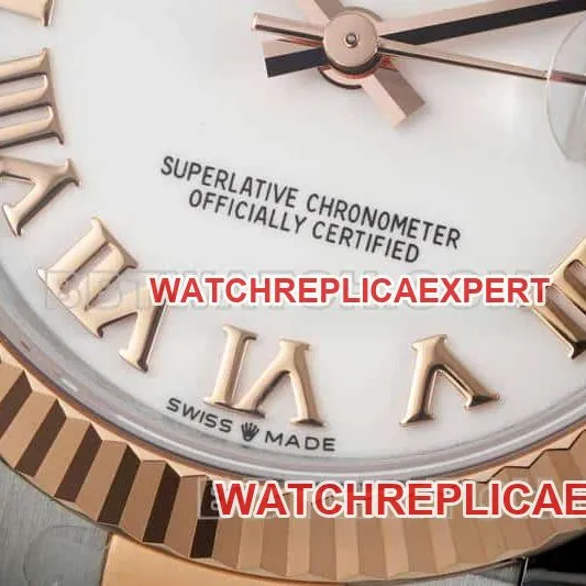 ARF FactoryRolex log super clonewhite dial31mm gold three-lattice chain link 278271side live photo