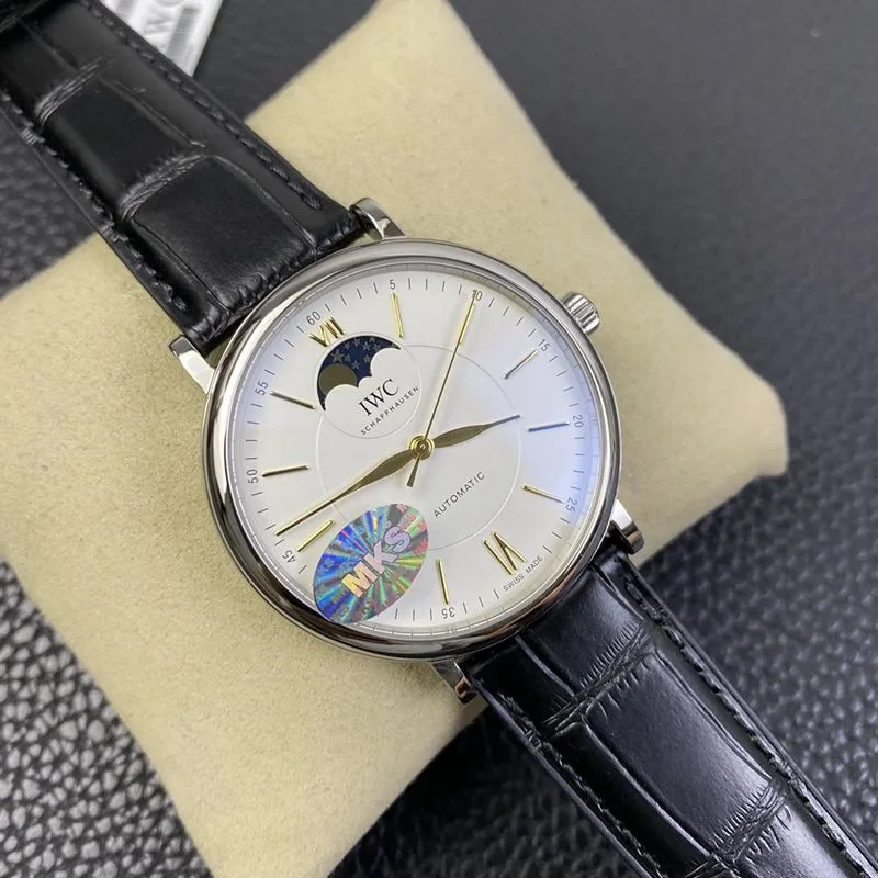 IWC watch Portofino series moon phase automatic watch back cover picture