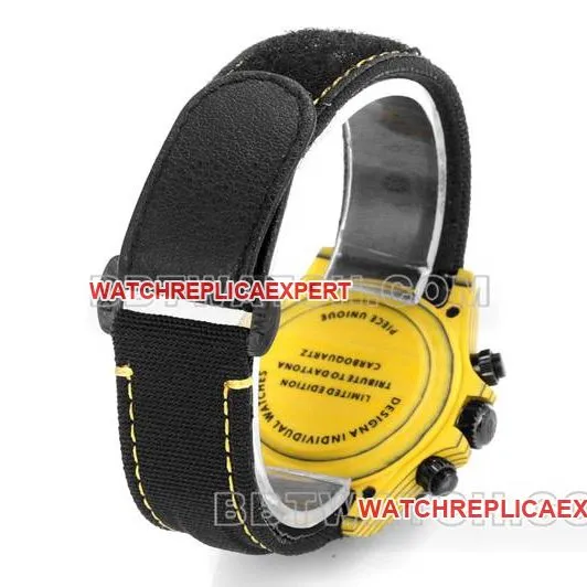 collectible watches TW factory Rolex Daytona yellow disk yellow case black nylon strap front real picture