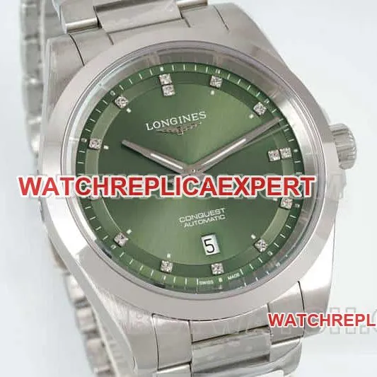 AF FactoryLongines Concast stop-tier replica34mmgreen dialL3.430.4.07.6front live photo