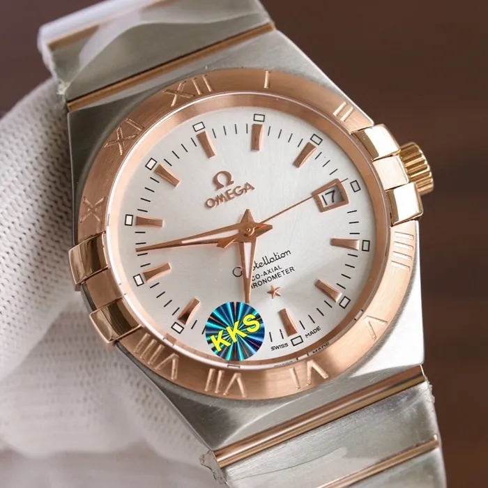 Omega Omega Double Eagle Constellation Series Couple Watch Front View