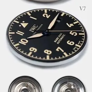 IWC1:1replica watch, pilot watch, front comparison picture