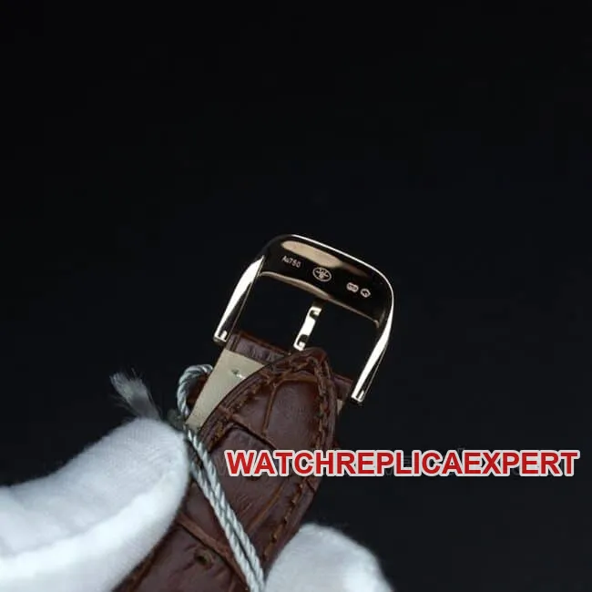 ZF Factorytop-tier watch Jaeger-LeCoultre master series real moon phase men's white dial brown belt business casual automatic movement temperament watch movement picture