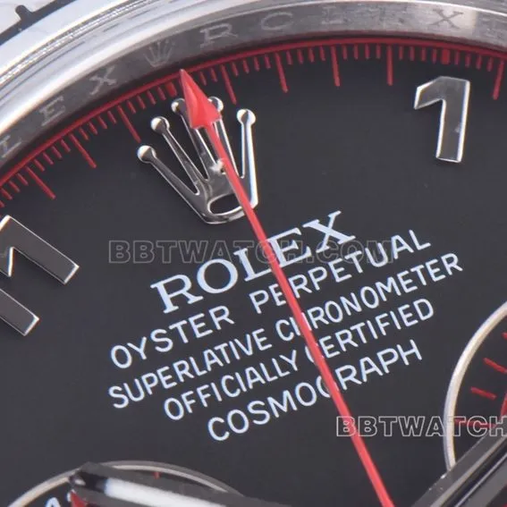 Factory C Rolex Daytona Red Devil rubber strap model 116519-0104 front live photo