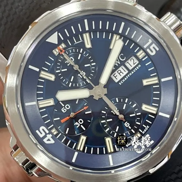 V6 factory IWC watch marine timepiece watch men's blue panda dial rubber model picture and price front live photo