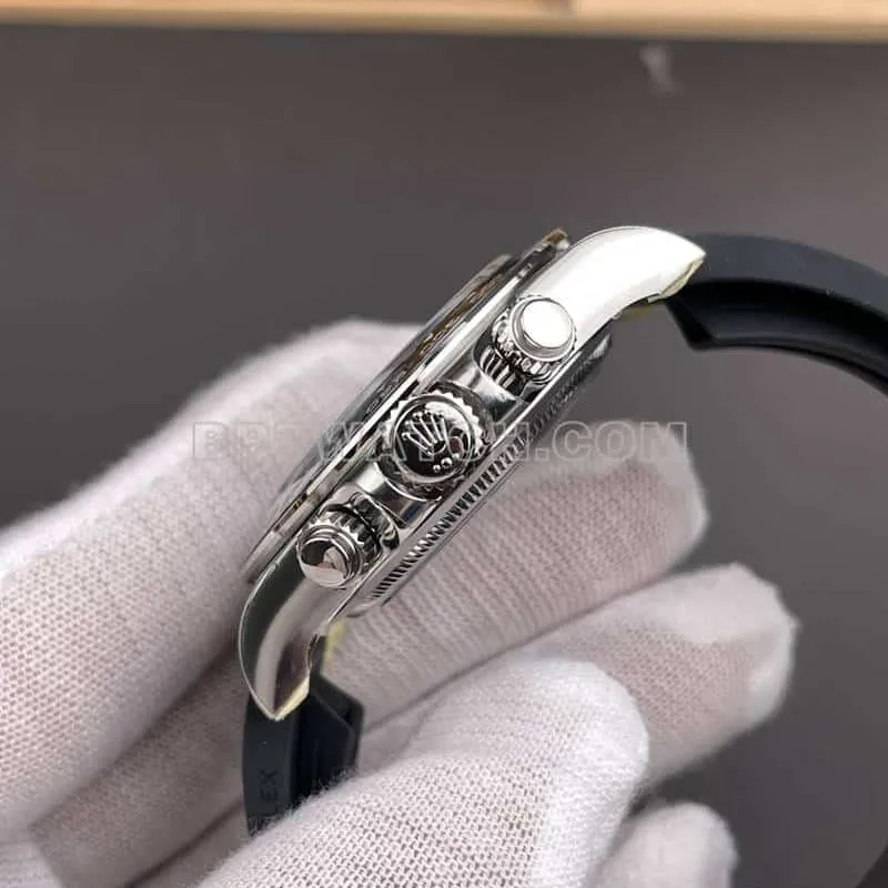 VSRolexDaytonatop-tier 1:1high-quality gray plate rubber model 126519side live photo