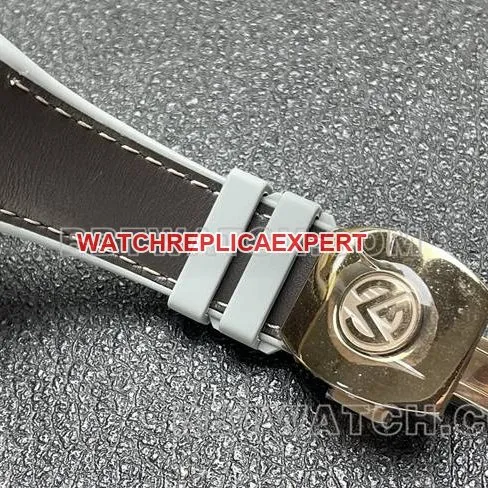 collectible watch ABF factory Frank Muller V45 gray plate rose gold case leather braceletside live photo