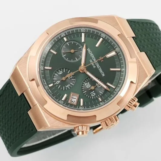 Vacheron Constantintop-tier watch green dial Zonghengsihai V3 upgraded version 41mmrubber strap white steel 2