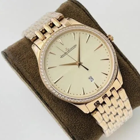 top-tier watch Jaeger-LeCoultre 18k gold men's watch ultra-thin master series front view
