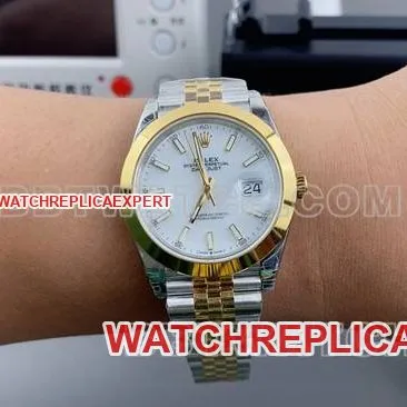 1:1replica watch log VS FactoryRolexwhite dial3235 mechanical 36mmcaseback live photo