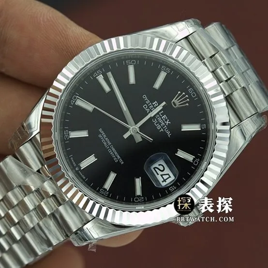 VSRolex men's factory high-quality replicablack dial log 41MM watch m126334-0018side live photo